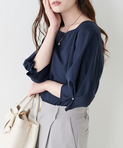 タックスリーブフリルブラウス（シャツ/ブラウス）｜natural couture