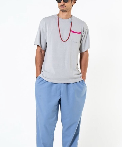TonyTaizsun（トニータイズサン）の「【TonyTaizsun/トニータイズサン】Tony Pocket Knit Tee　ニット　ポケット　Tシャツ　接触冷感（Tシャツ/カットソー・メンズ・グレー・MEDIUM/LARGE）」の2枚目の写真
