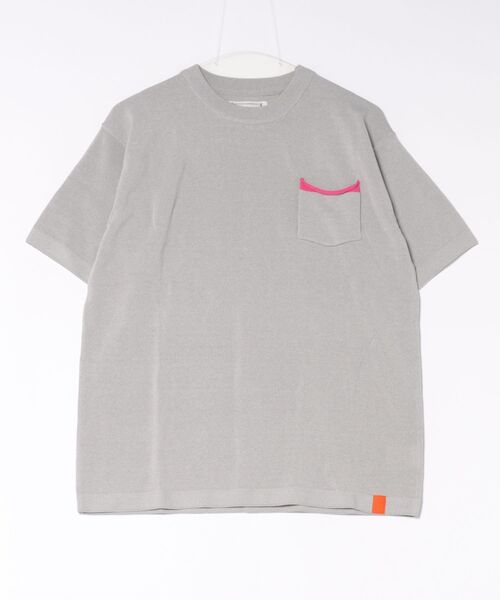 TonyTaizsun（トニータイズサン）の「【TonyTaizsun/トニータイズサン】Tony Pocket Knit Tee　ニット　ポケット　Tシャツ　接触冷感（Tシャツ/カットソー・メンズ・グレー・MEDIUM/LARGE）」の4枚目の写真