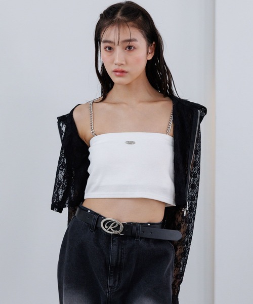 repipi armario(レピピ アルマリオ)の「【3WAY】チェーンショルダーチューブトップ(チューブトップ・キッズ・ブラック/オフホワイト・SMALL/MEDIUM/LARGE)」の17枚目の写真