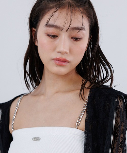 repipi armario(レピピ アルマリオ)の「【3WAY】チェーンショルダーチューブトップ(チューブトップ・キッズ・ブラック/オフホワイト・SMALL/MEDIUM/LARGE)」の19枚目の写真