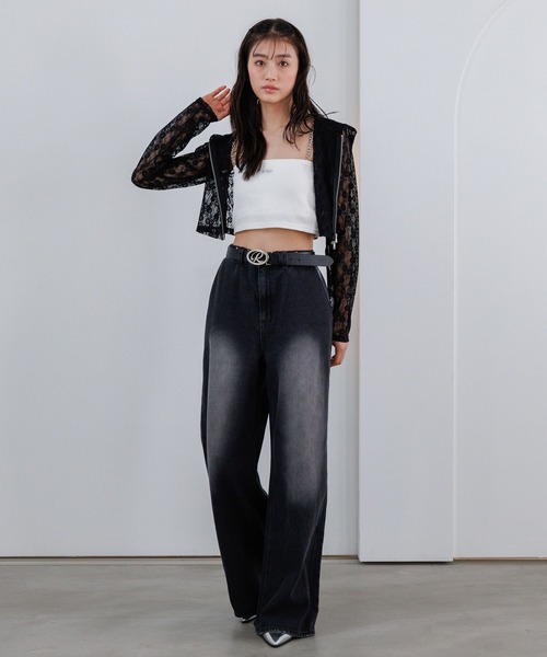 repipi armario(レピピ アルマリオ)の「【3WAY】チェーンショルダーチューブトップ(チューブトップ・キッズ・ブラック/オフホワイト・SMALL/MEDIUM/LARGE)」の21枚目の写真