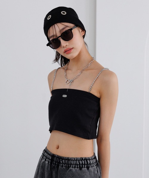 repipi armario(レピピ アルマリオ)の「【3WAY】チェーンショルダーチューブトップ(チューブトップ・キッズ・ブラック/オフホワイト・SMALL/MEDIUM/LARGE)」の7枚目の写真