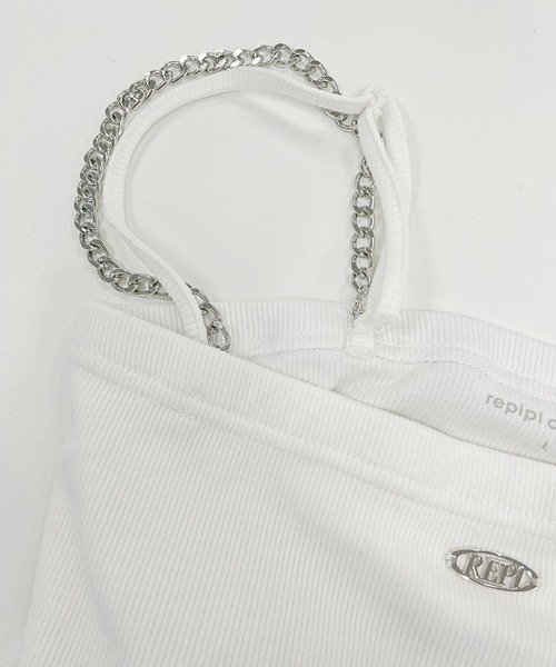 repipi armario(レピピ アルマリオ)の「【3WAY】チェーンショルダーチューブトップ(チューブトップ・キッズ・ブラック/オフホワイト・SMALL/MEDIUM/LARGE)」の13枚目の写真