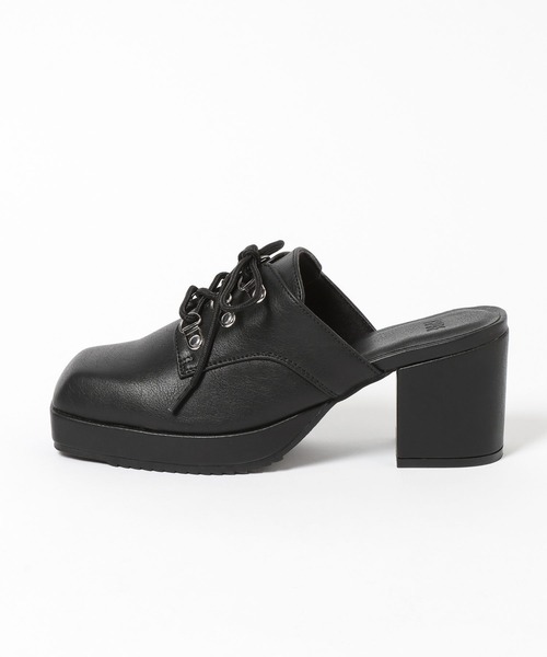 HARE(ハレ)の「ハイソールレースアップミュール(HARE)(サンダル・メンズ・ブラック/ブラック系その他・MEDIUM/LARGE)」の14枚目の写真