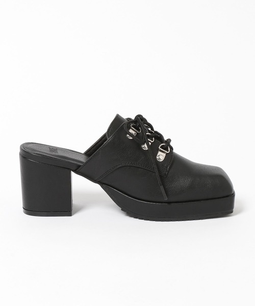 HARE(ハレ)の「ハイソールレースアップミュール(HARE)(サンダル・メンズ・ブラック/ブラック系その他・MEDIUM/LARGE)」の15枚目の写真