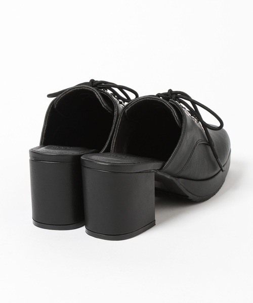 HARE(ハレ)の「ハイソールレースアップミュール(HARE)(サンダル・メンズ・ブラック/ブラック系その他・MEDIUM/LARGE)」の8枚目の写真