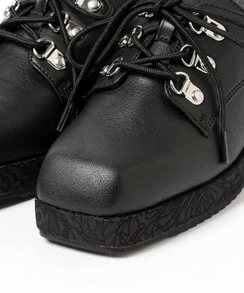 HARE(ハレ)の「ハイソールレースアップミュール(HARE)(サンダル・メンズ・ブラック/ブラック系その他・MEDIUM/LARGE)」の10枚目の写真