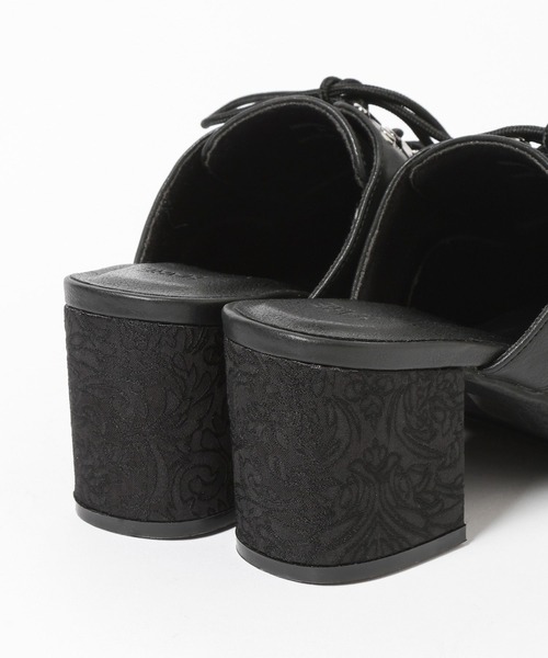 HARE(ハレ)の「ハイソールレースアップミュール(HARE)(サンダル・メンズ・ブラック/ブラック系その他・MEDIUM/LARGE)」の4枚目の写真