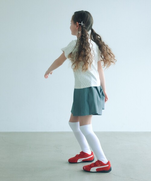 green label relaxing（グリーンレーベルリラクシング）の「【COOL CHIC GIRLS STYLE】プリーツ スカパン / キッズ  120cm-160cm（その他パンツ・キッズ・ダークグレー/ライトグレー・160cm/150cm/140cm/130cm/120cm）」の3枚目の写真