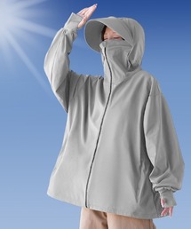 HUG.U（ハグユー）の「「完全防備」 フェイスガード×つば付き UVカットパーカー（パーカー）」