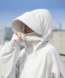 HUG.U（ハグユー）の「「完全防備」 フェイスガード×つば付き UVカットパーカー（パーカー）」