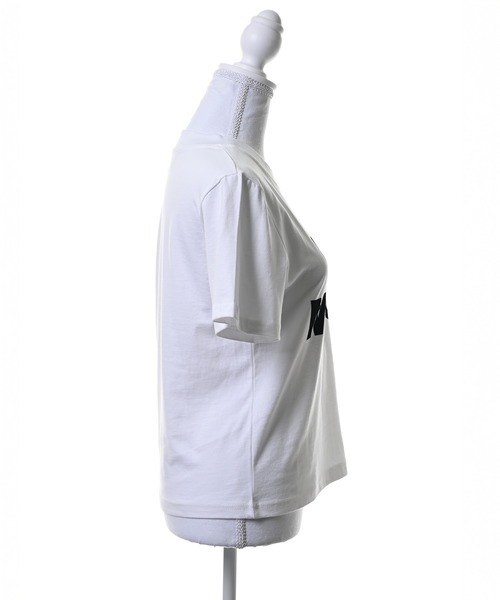 Narcissus（ナルシス）の「【Narcissus】モードロゴTシャツ（Tシャツ/カットソー・レディース・ホワイト/ブラウン・FREE）」の3枚目の写真