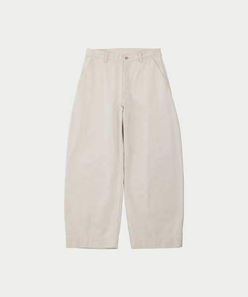 URU（ウル）の「WIDE PANTS（チノパンツ・メンズ・ブラック/ホワイト・1/2）」の2枚目の写真