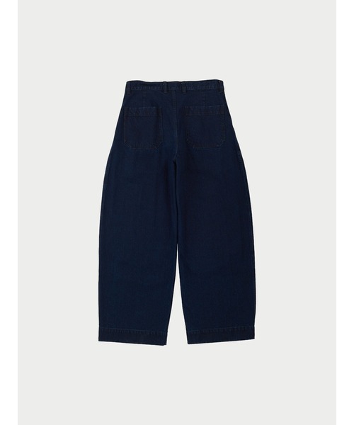 URU（ウル）の「WIDE PANTS（チノパンツ・メンズ・ブラック/ホワイト・1/2）」の4枚目の写真