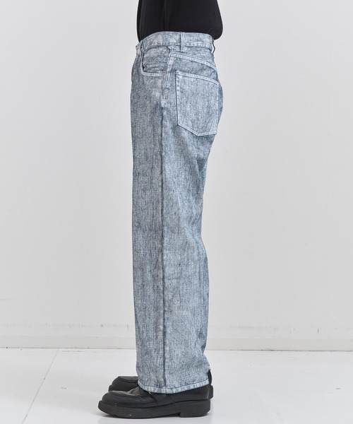 URU(ウル)の「WIDE PANTS(チノパンツ・メンズ・ブラック/ホワイト・1/2)」の4枚目の写真