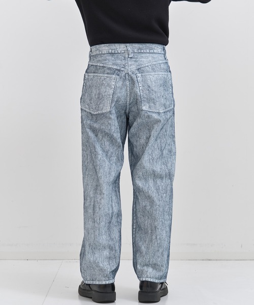 URU(ウル)の「WIDE PANTS(チノパンツ・メンズ・ブラック/ホワイト・1/2)」の5枚目の写真