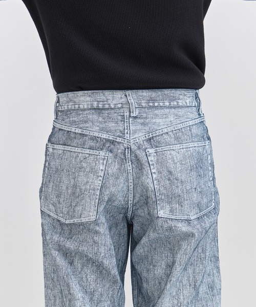 URU(ウル)の「WIDE PANTS(チノパンツ・メンズ・ブラック/ホワイト・1/2)」の6枚目の写真