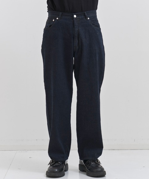 URU(ウル)の「WIDE PANTS(チノパンツ・メンズ・ブラック/ホワイト・1/2)」の10枚目の写真