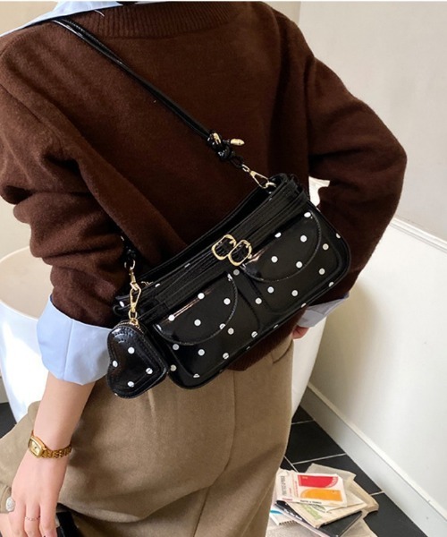 Ritzy(リッツィー)の「トッド柄ダブルベルトデザイン横長 ミニボストンバッグ(ボストンバッグ・レディース・ブラウン/ホワイト・FREE)」の14枚目の写真