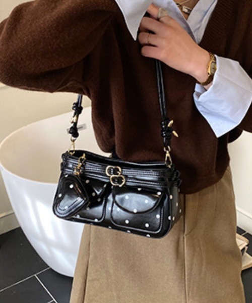 Ritzy(リッツィー)の「トッド柄ダブルベルトデザイン横長 ミニボストンバッグ(ボストンバッグ・レディース・ブラウン/ホワイト・FREE)」の18枚目の写真