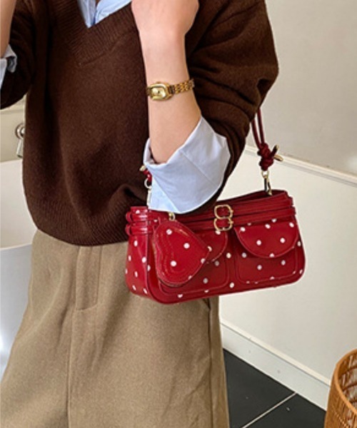 Ritzy(リッツィー)の「トッド柄ダブルベルトデザイン横長 ミニボストンバッグ(ボストンバッグ・レディース・ブラウン/ホワイト・FREE)」の20枚目の写真