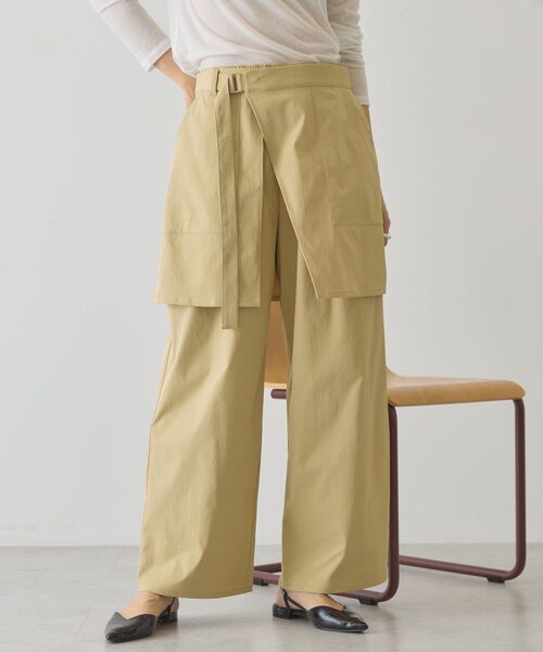 AMERICAN HOLIC（アメリカンホリック）の「【２点セット】レイヤードパンツ（その他パンツ・レディース・ベージュ/ブラック・L/M）」の5枚目の写真