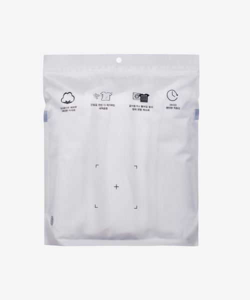 BASIC HOUSE（ベーシックハウス）の「[3PACK] UNI コットンラウンドネック半袖Tシャツ3パック LATS0127（Tシャツ/カットソー・レディース・ブラック/ホワイト・100/105/110/115/85/90/95/120）」の6枚目の写真