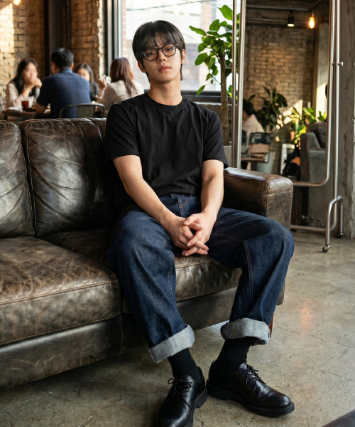 BASIC HOUSE（ベーシックハウス）の「[3PACK] UNI コットンラウンドネック半袖Tシャツ3パック LATS0127（Tシャツ/カットソー・レディース・ブラック/ホワイト・100/105/110/115/85/90/95/120）」の7枚目の写真