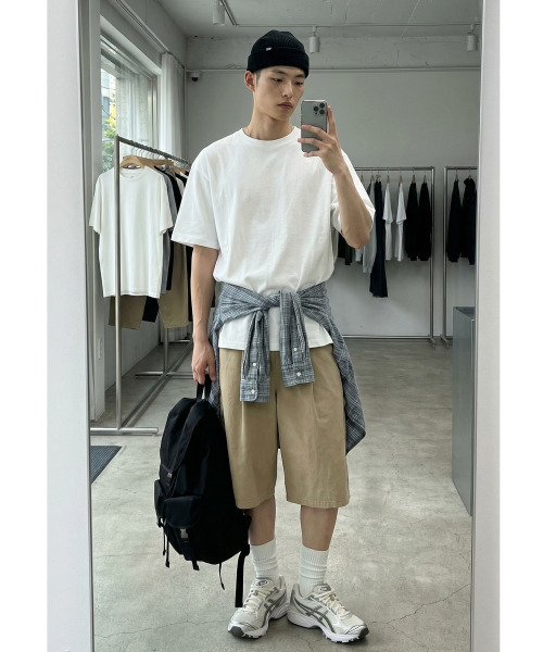 BASIC HOUSE（ベーシックハウス）の「[3PACK] UNI コットンラウンドネック半袖Tシャツ3パック LATS0127（Tシャツ/カットソー・レディース・ブラック/ホワイト・100/105/110/115/85/90/95/120）」の8枚目の写真