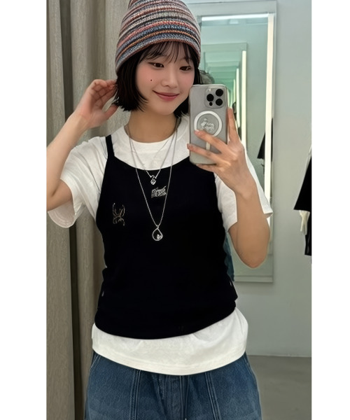 BASIC HOUSE（ベーシックハウス）の「[3PACK] UNI コットンラウンドネック半袖Tシャツ3パック LATS0127（Tシャツ/カットソー・レディース・ブラック/ホワイト・100/105/110/115/85/90/95/120）」の11枚目の写真