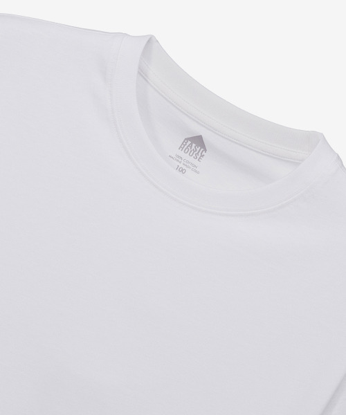 BASIC HOUSE（ベーシックハウス）の「[3PACK] UNI コットンラウンドネック半袖Tシャツ3パック LATS0127（Tシャツ/カットソー・レディース・ブラック/ホワイト・100/105/110/115/85/90/95/120）」の18枚目の写真