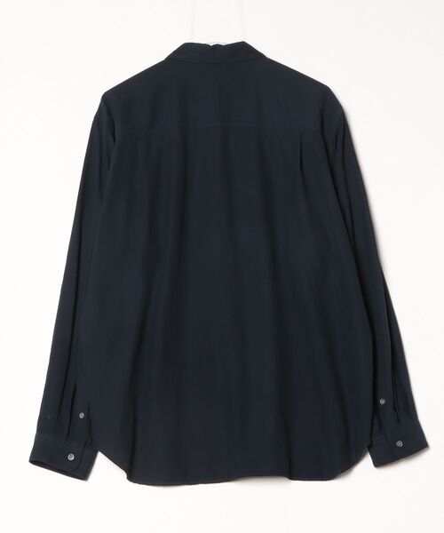 ATON(エイトン)の「【ATON】 COTTON SILK VIERA LOOSE FIT SHIRT(シャツ/ブラウス・メンズ・ネイビー・4)」の2枚目の写真