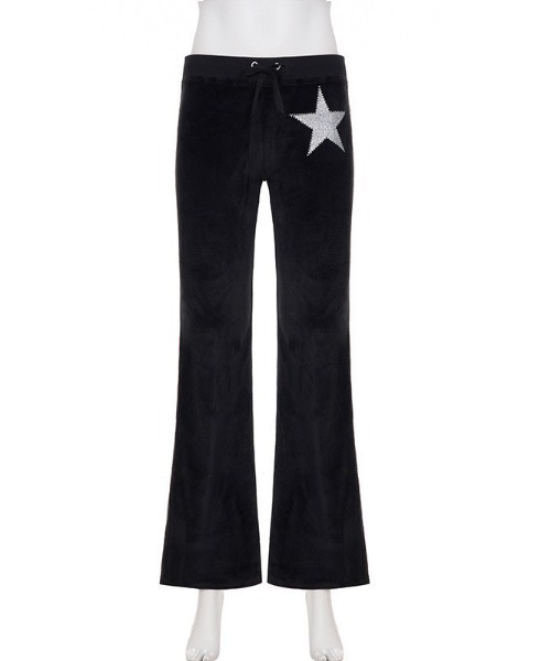 NANEA(ナネア)の「星柄プリントベロアフレアパンツ(スウェットパンツ・レディース・ブラック・LARGE/MEDIUM)」の17枚目の写真