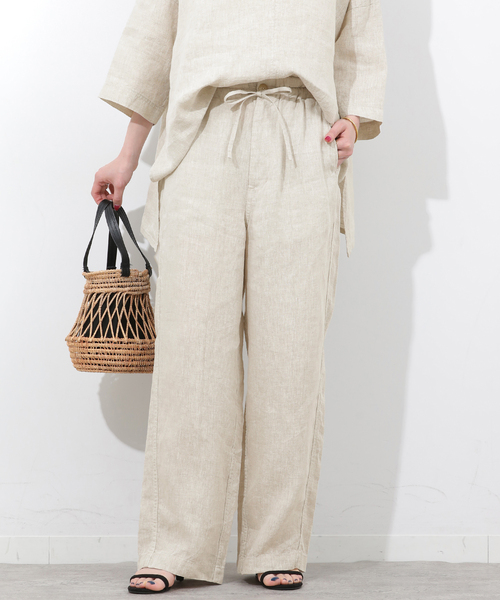 JOURNAL STANDARD relume（ジャーナルスタンダード　レリューム）の「ベルギーリネンワイドイージーパンツ（その他パンツ・レディース・ブラック/ブラウン/ベージュ・36/38）」の22枚目の写真