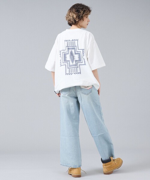 PENDLETON(ペンドルトン)の「【PENDLETON/ペンドルトン】カルキュロ バックプリント 半袖Tシャツ / ユニセックス(Tシャツ/カットソー・メンズ・オフホワイト/カーキ/サックスブルー/ブラック/スモークピンク・L/M)」の8枚目の写真
