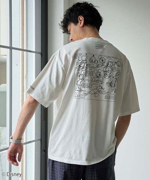 coen(コーエン)の「Mickey(ミッキー)ヴィンテージライクTシャツ(Tシャツ/カットソー・メンズ・ベージュ/ブラック/ホワイト・S/XL/L/M)」の8枚目の写真