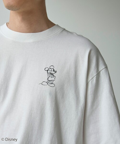 coen(コーエン)の「Mickey(ミッキー)ヴィンテージライクTシャツ(Tシャツ/カットソー・メンズ・ベージュ/ブラック/ホワイト・S/XL/L/M)」の10枚目の写真