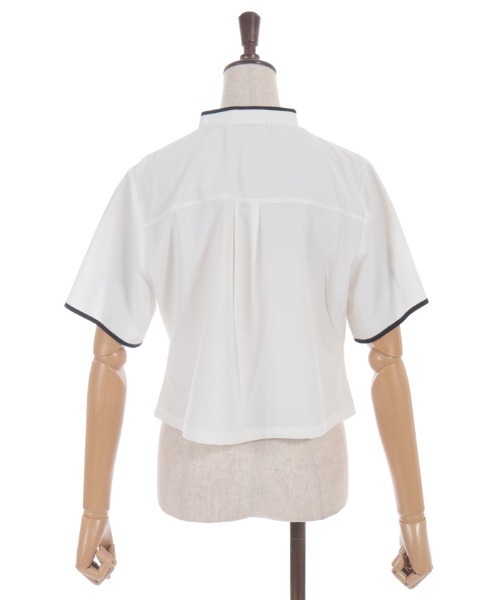 axes femme（アクシーズファム）の「チャイナボタンショートブラウス（シャツ/ブラウス・レディース・ブラック/ブルーグリーン/ホワイト・FREE）」の12枚目の写真