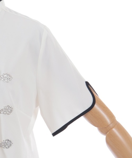axes femme（アクシーズファム）の「チャイナボタンショートブラウス（シャツ/ブラウス・レディース・ブラック/ブルーグリーン/ホワイト・FREE）」の17枚目の写真