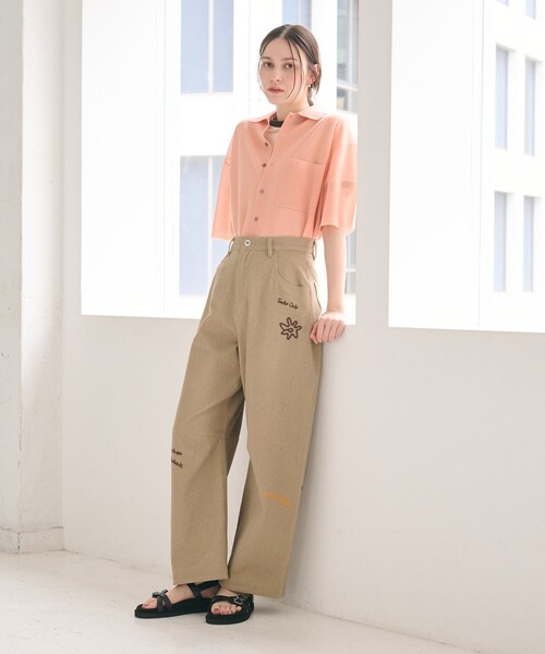 BEAUTY&YOUTH UNITED ARROWS（ビューティーアンドユースユナイテッドアローズ）の「ミラノリブ ショートスリーブ シャツカーディガン ウォッシャブル（カーディガン/ボレロ・レディース・オフホワイト/ブラック/シャーベット・FREE）」の6枚目の写真