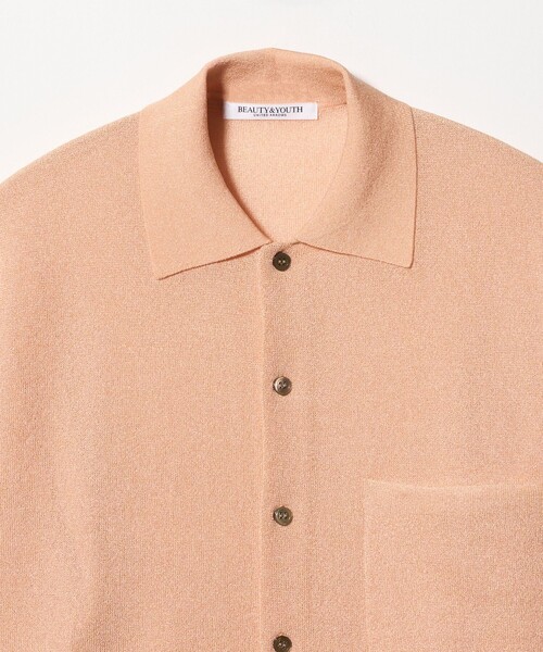BEAUTY&YOUTH UNITED ARROWS（ビューティーアンドユースユナイテッドアローズ）の「ミラノリブ ショートスリーブ シャツカーディガン ウォッシャブル（カーディガン/ボレロ・レディース・オフホワイト/ブラック/シャーベット・FREE）」の14枚目の写真