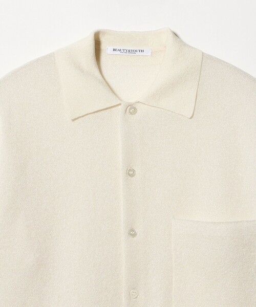 BEAUTY&YOUTH UNITED ARROWS（ビューティーアンドユースユナイテッドアローズ）の「ミラノリブ ショートスリーブ シャツカーディガン ウォッシャブル（カーディガン/ボレロ・レディース・オフホワイト/ブラック/シャーベット・FREE）」の20枚目の写真