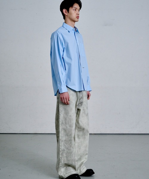 THE CLE(ザクレ)の「BLUE SHIRT / ブルーシャツ(シャツ/ブラウス・メンズ・ブラック/ブルー・1/2)」の5枚目の写真