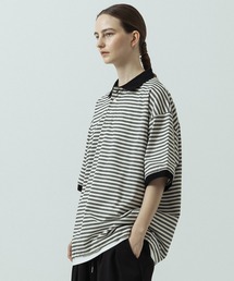 SLICK | 【SLICK/スリック】Multi Border Drawstring Polo/マルチボーダー ドローストリング ポロ(ポロシャツ)