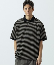 【SLICK/スリック】Multi Border Drawstring Polo/マルチボーダー ドローストリング ポロ