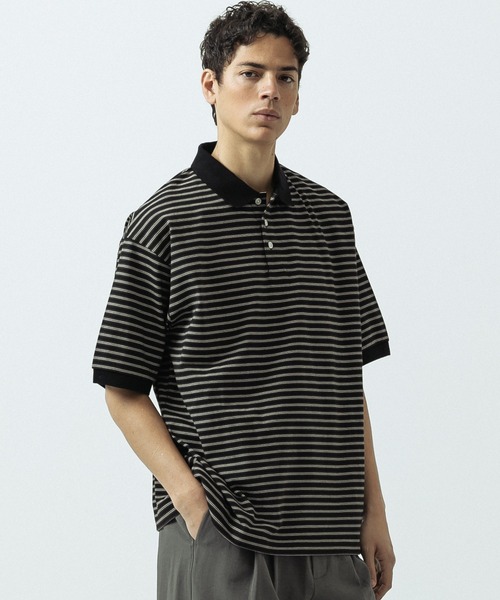 SLICK（スリック）の「【SLICK/スリック】Multi Border Drawstring Polo/マルチボーダー ドローストリング ポロ（ポロシャツ・メンズ・ホワイト/レッド・1/2）」の20枚目の写真