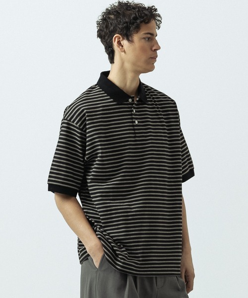 SLICK（スリック）の「【SLICK/スリック】Multi Border Drawstring Polo/マルチボーダー ドローストリング ポロ（ポロシャツ・メンズ・ホワイト/レッド・1/2）」の21枚目の写真
