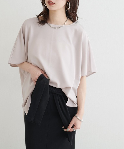 LARUTA(ラルータ)の「【LARUTA】カットジョーゼットショルダープルオーバー(Tシャツ/カットソー・レディース・ブラウン/ブラック/グレイッシュベージュ・FREE)」の12枚目の写真