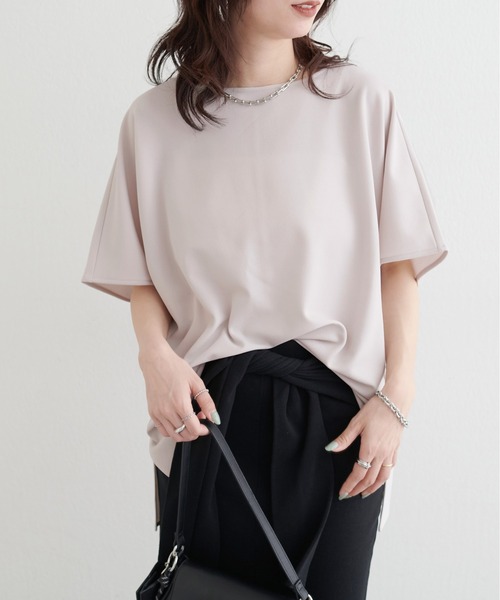 LARUTA(ラルータ)の「【LARUTA】カットジョーゼットショルダープルオーバー(Tシャツ/カットソー・レディース・ブラウン/ブラック/グレイッシュベージュ・FREE)」の13枚目の写真